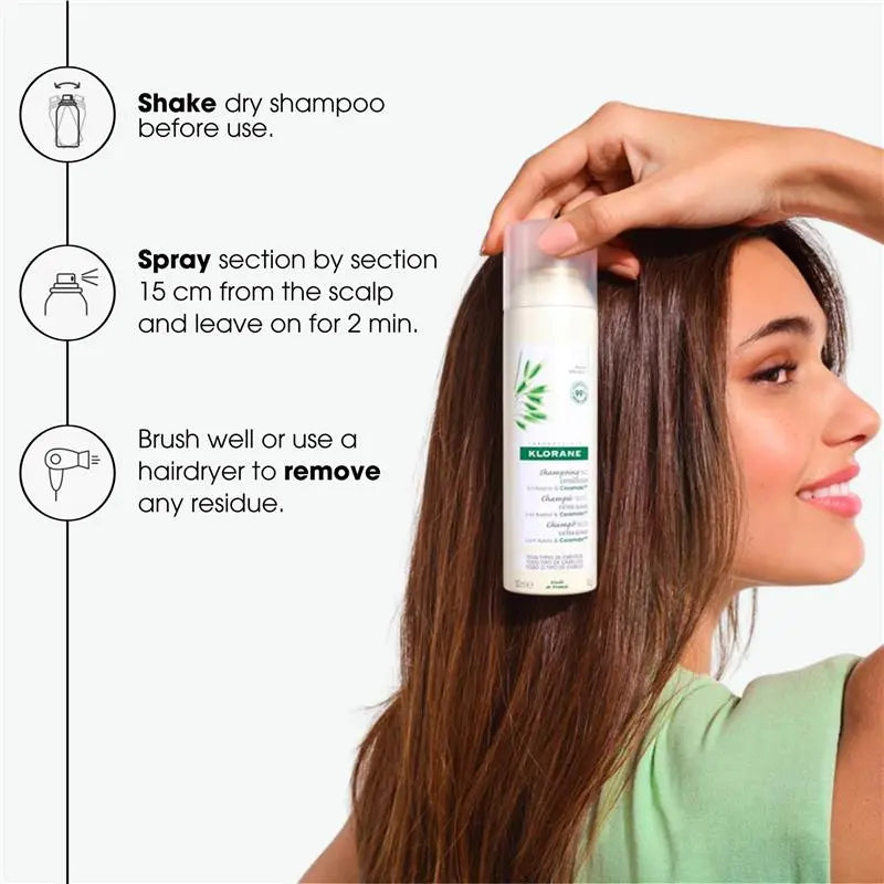 Klorane Dry Shampoo with Oat Milk and Ceramide