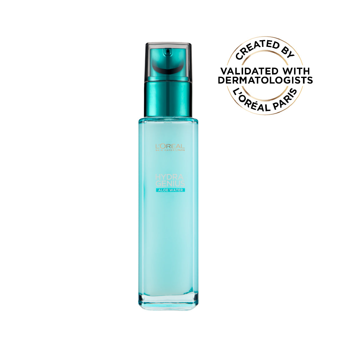 Hydra Genius Aloe Water and Hyaluronic Acid 72H Liquid Moisturizer For Normal to Dry Skin