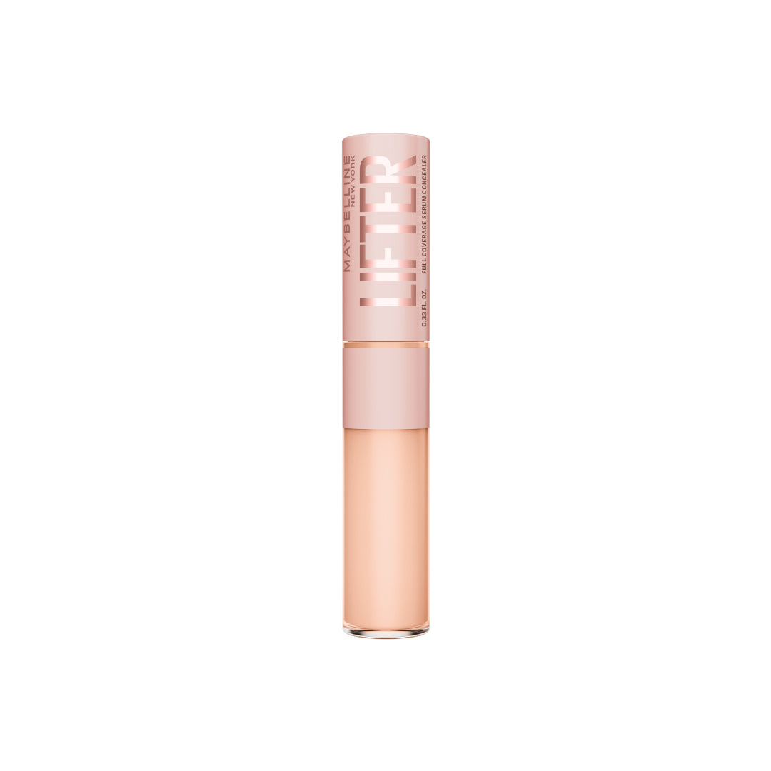 Lip gloss with a pink and beige gradient on a white background
