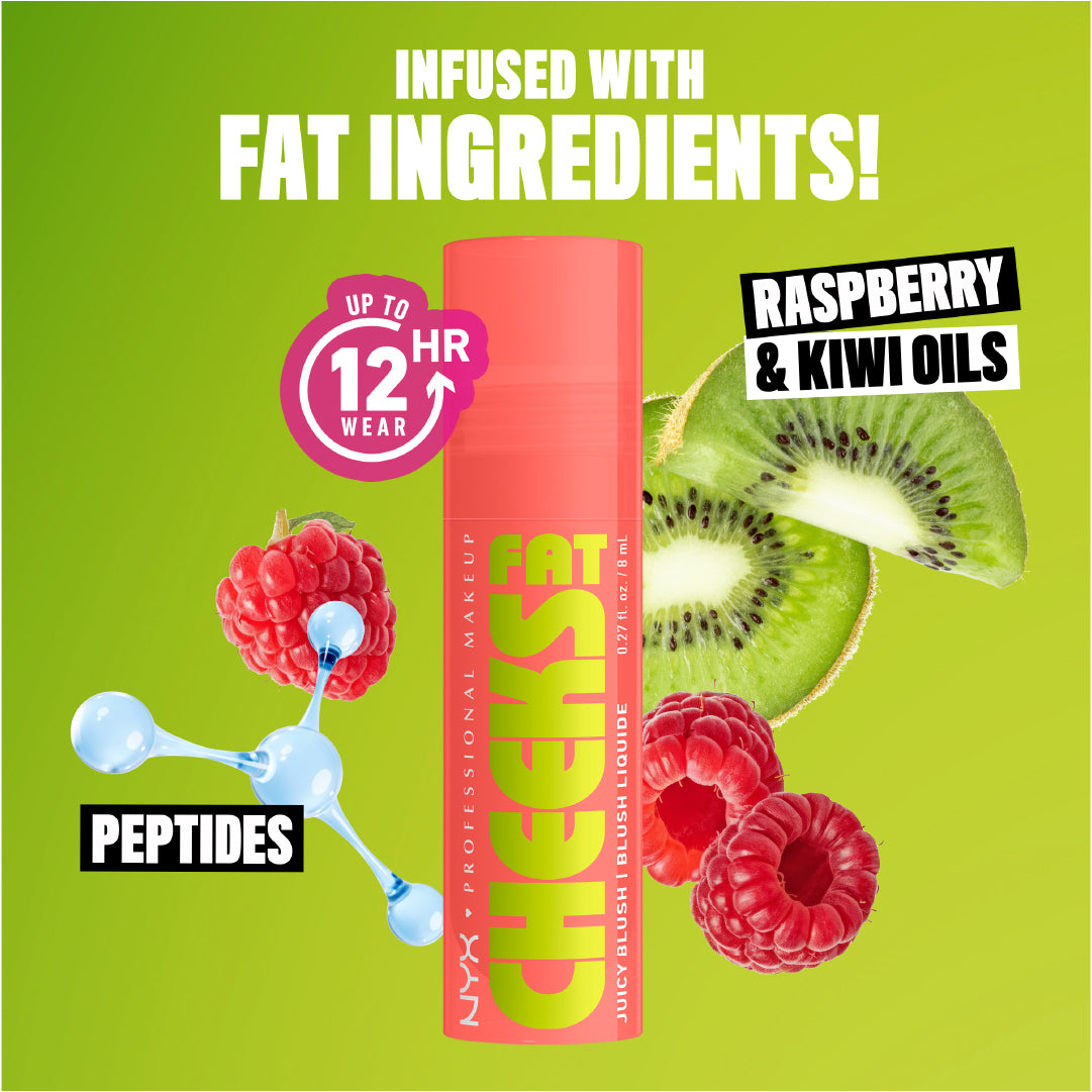 Fat Cheeks Juicy Blush, Liquid Blush, 12 HR Wear