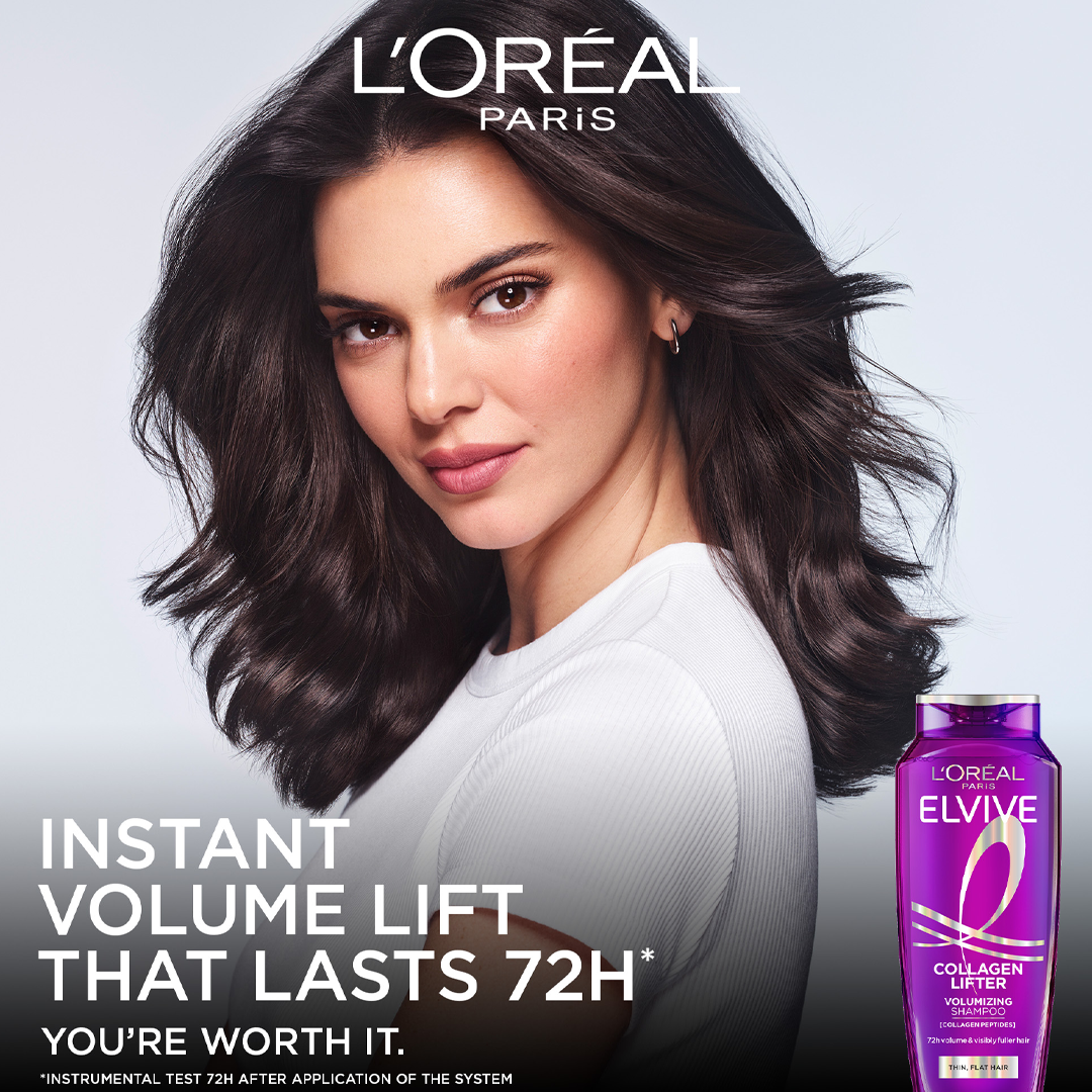 Elvive Collagen Lifter Volumizing Shampoo ,72h volume Clear formula