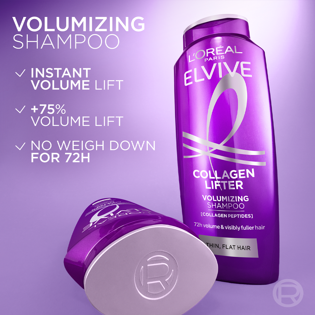 Elvive Collagen Lifter Volumizing Shampoo ,72h volume Clear formula