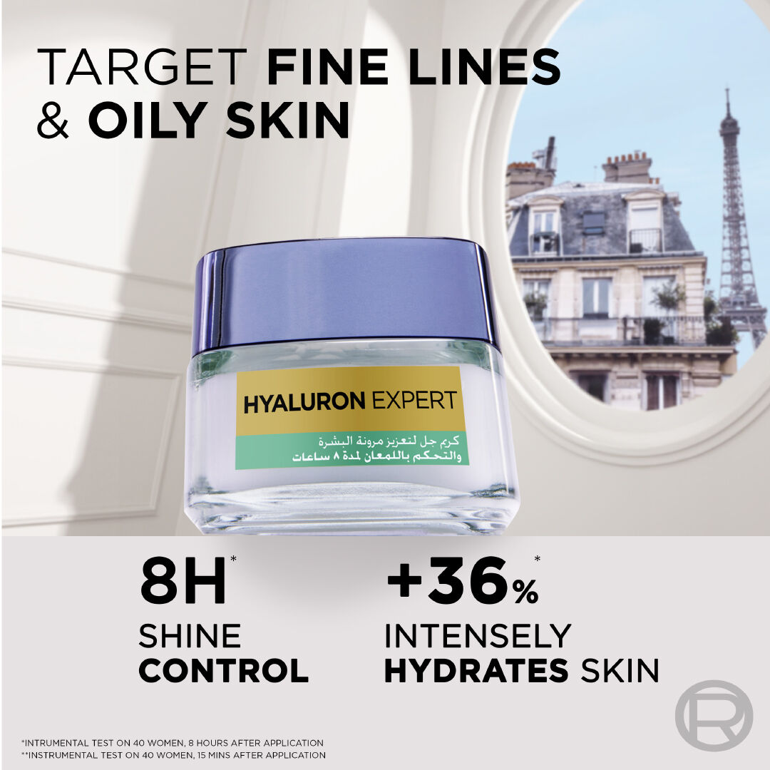L’Oréal Hyaluron Expert oil control gel cream 50ml with hyaluronic acid and salicylic acid for oily skin