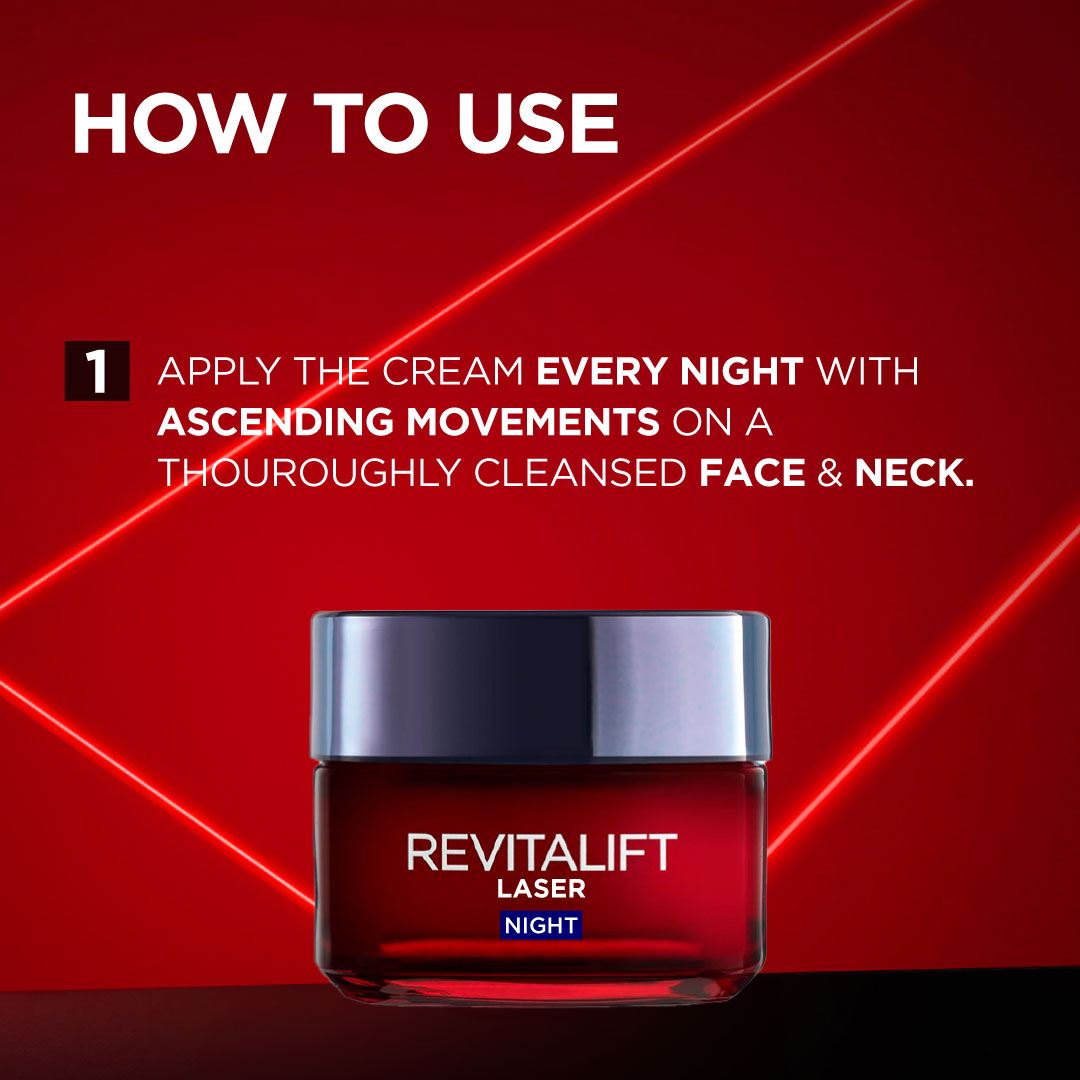Revitalift Laser x3 Anti-Aging Moisturizing Night Cream, against Wrinkles and Signs of Aging, with Pro-Retinol, 50ml
