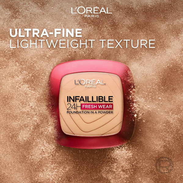 Infaillible Up to 24H Fresh Wear Foundation in a Powder- Waterproof, Heatproof, Sweatproof- Features