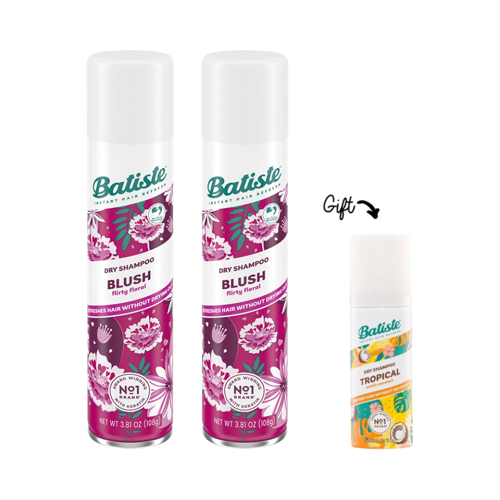 2x Dry Shampoo - Blush 200ML + FREE Mini Dry Shampoo - Tropical
