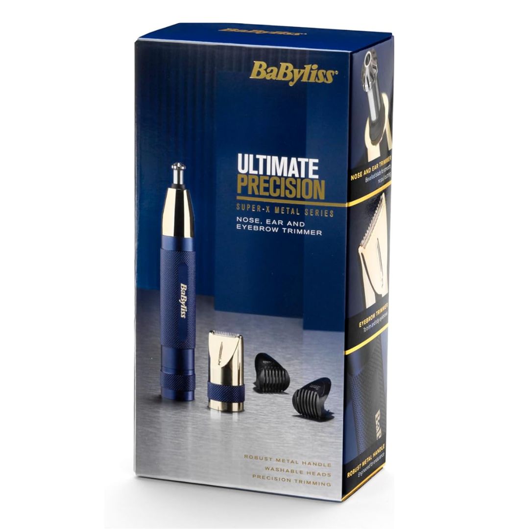 BaByliss Super‑X Metal Series Nose, Ear and Eyebrow Trimmer  E112E