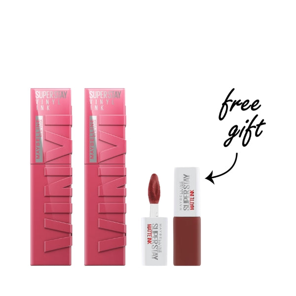 2x Super Stay Vinyl Ink Lipstick At 20% OFF 