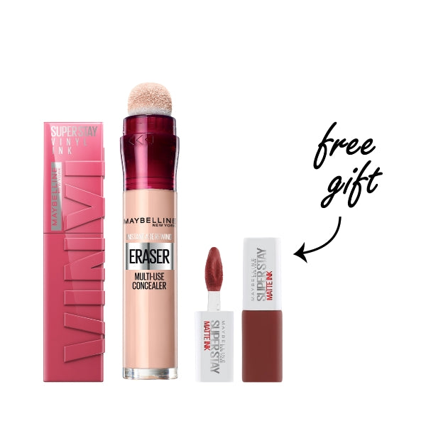 Instant Age Rewind Concealer + Vinyl Ink Lipstick + FREE Mini Lipstick At 15% OFF