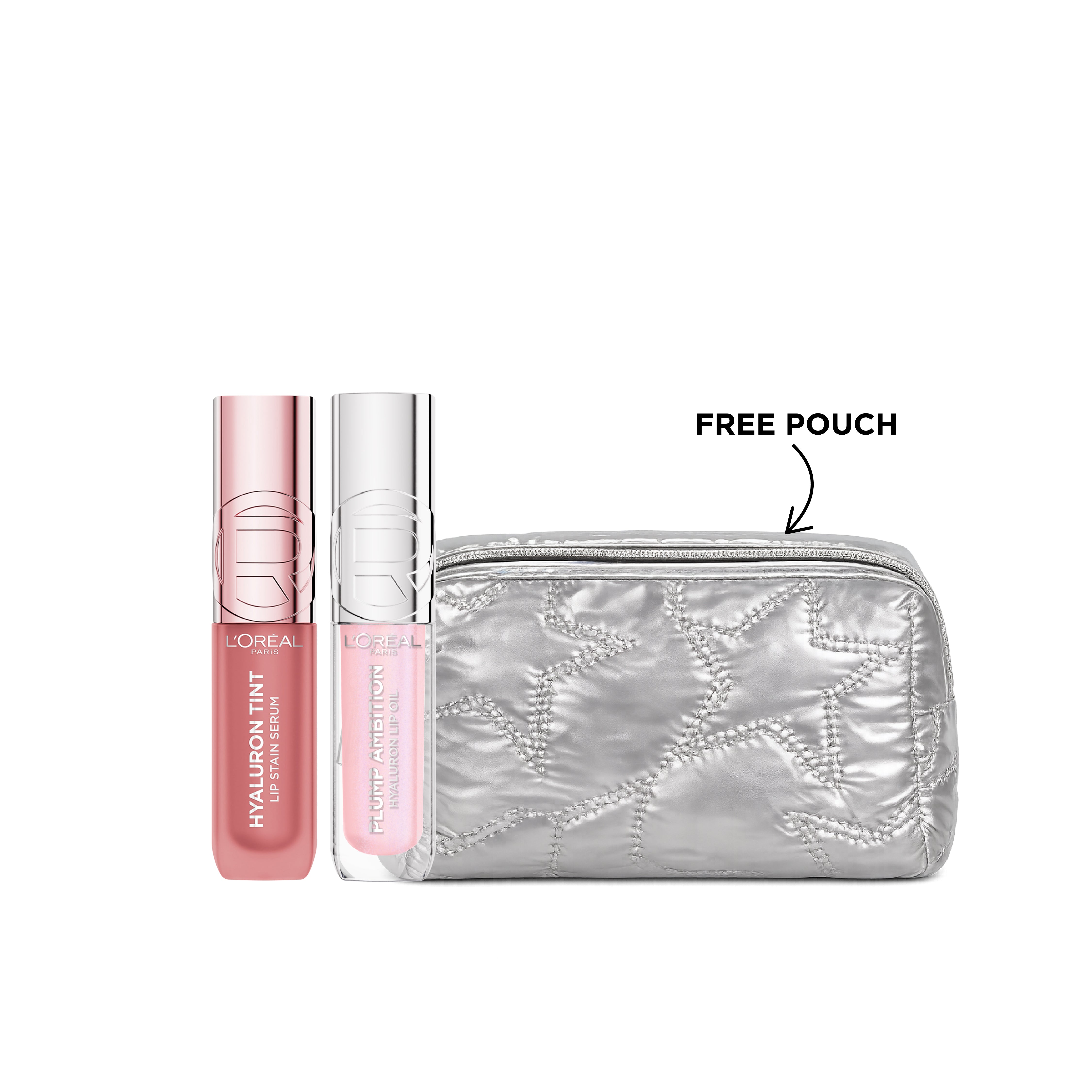 Hyaluron Tint Lip Stain Serum + Plump Ambition Hyaluron Lip Oil + FREE Pouch