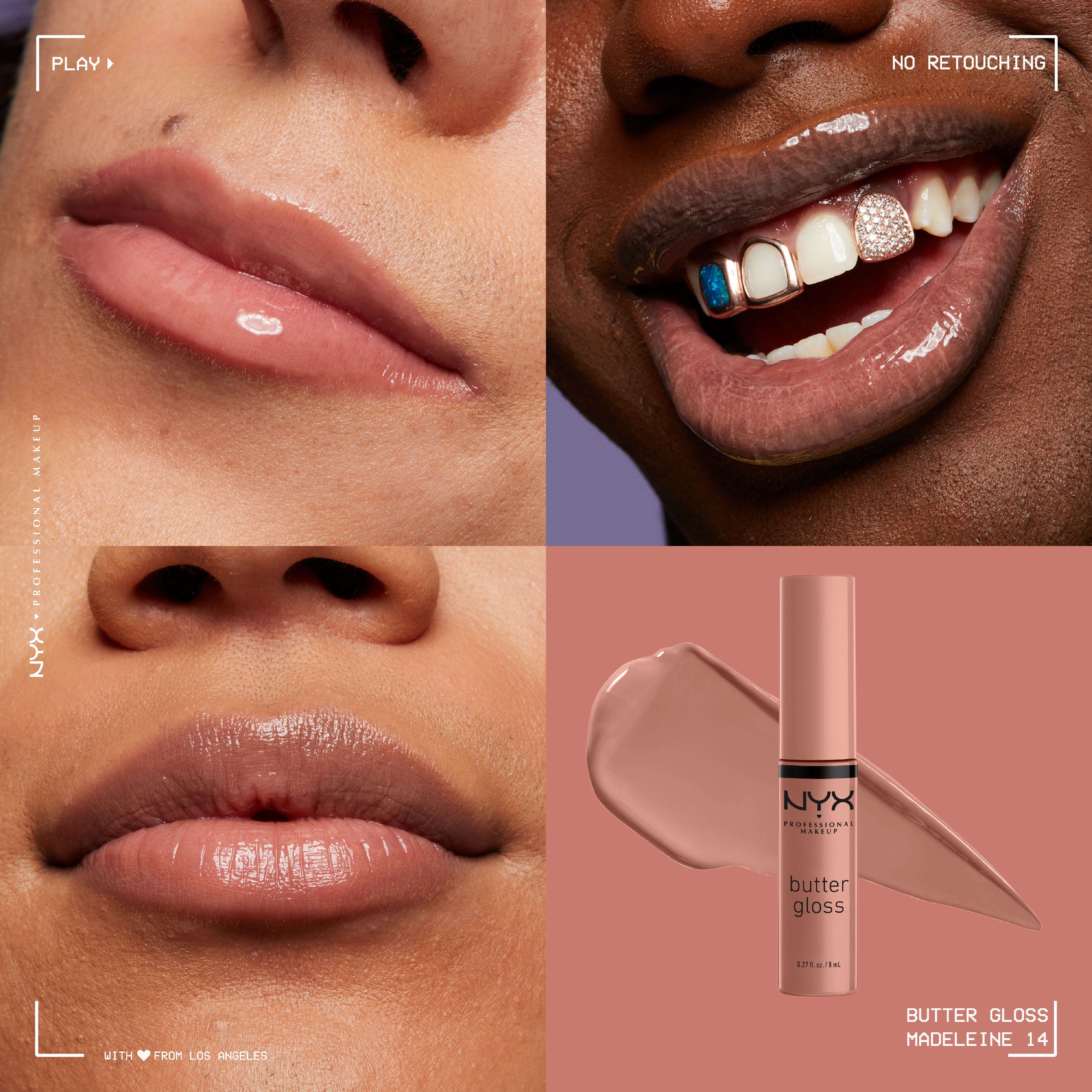 Butter Gloss, Non-Sticky Lip Gloss, Buttery Soft, Silky Smooth And Creamy, Sheer To Medium Coverage