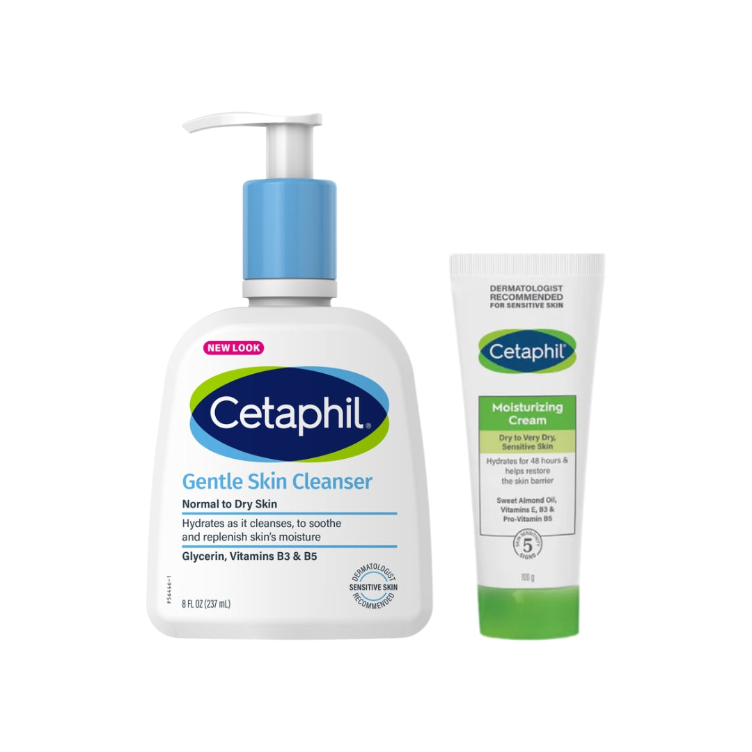 Gentle Skin Cleanser 236 ML + Moisturizing Cream 100g At 20% OFF