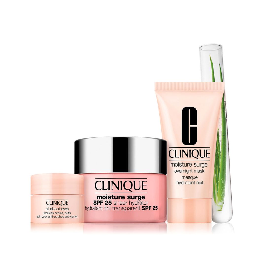  Clinique Hydrate + Glow: Moisture Surge Set For Hydration Meets Sun Protection