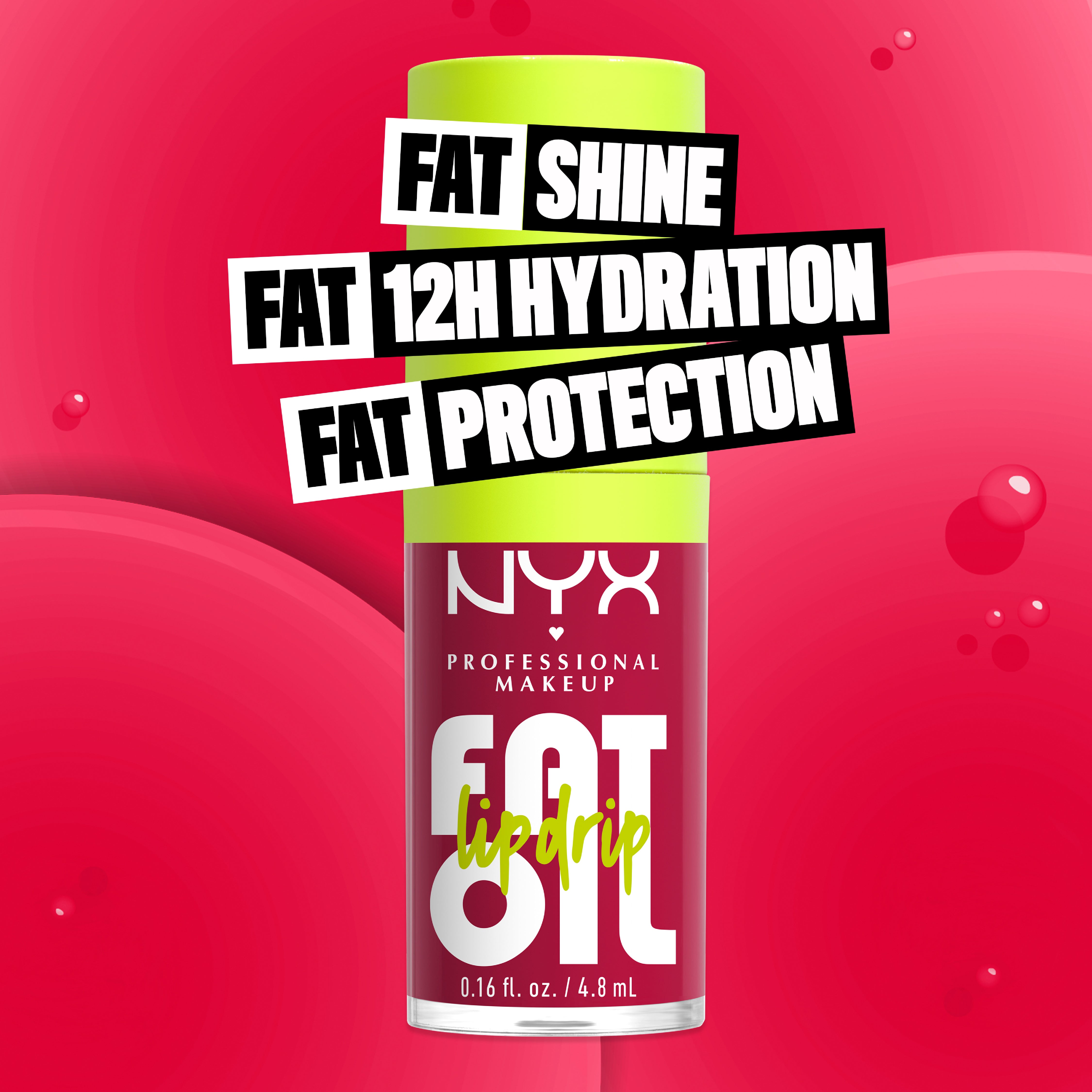 Fat Oil Lip Drip, Moisturizing, Shiny, Vegan Tinted Lip Gloss, Non-Sticky Finish, 12H Hydration