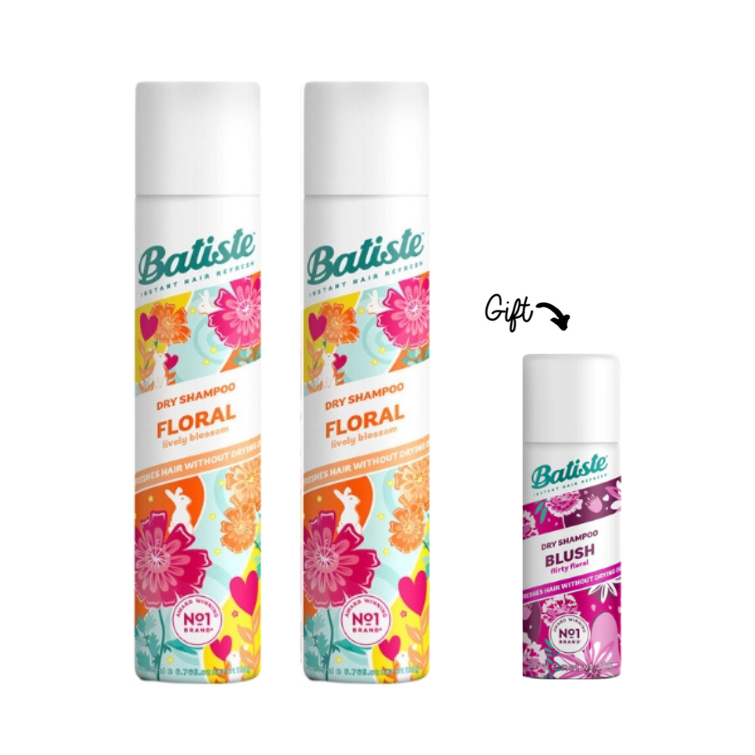 2x Dry Shampoo - Floral Essence 200 ML + FREE Mini Dry Shampoo