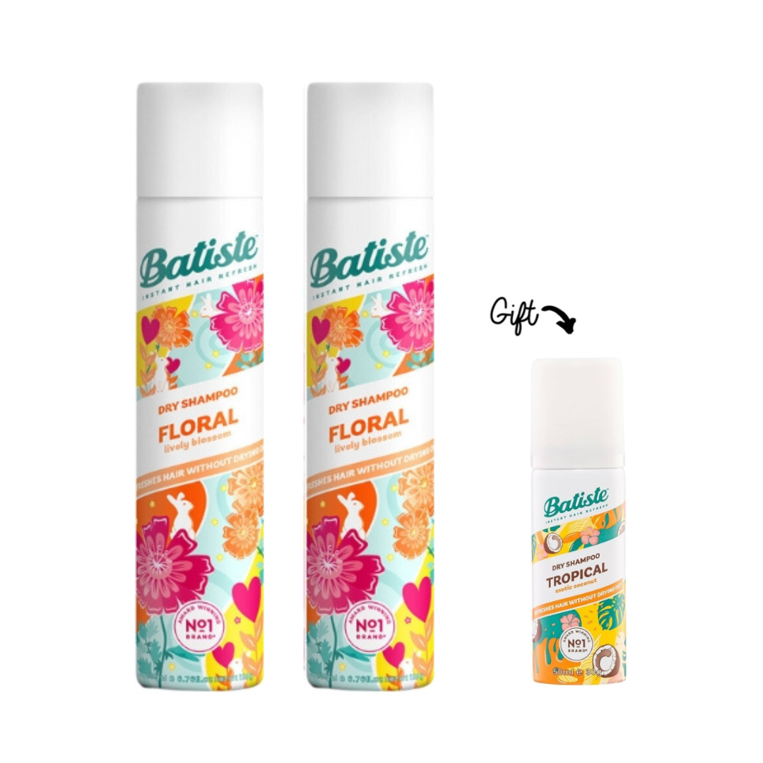 2x Dry Shampoo - Floral Essence 200 ML + FREE Mini Dry Shampoo