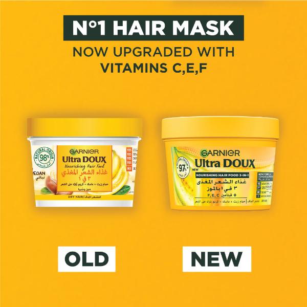 Garnier - Ultra Doux Hair Food Banana & Shea butter 3-in-1 Treatment Mask