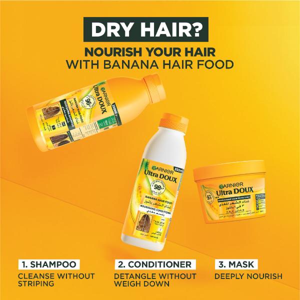 Garnier - Ultra Doux Hair Food Banana & Shea butter 3-in-1 Treatment Mask