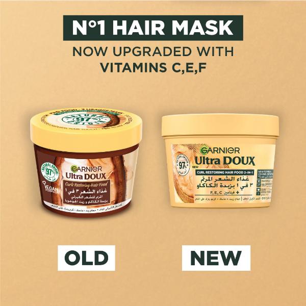 Garnier - Ultra Doux Hair Food Cocoa Butter & Jojoba Oil 3-In-1 Treatment Mask