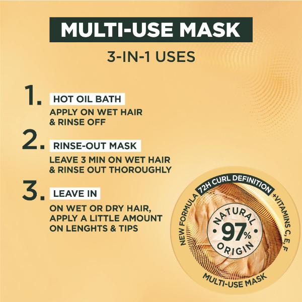 Garnier - Ultra Doux Hair Food Cocoa Butter & Jojoba Oil 3-In-1 Treatment Mask