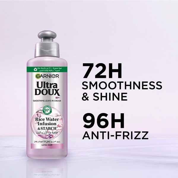 Garnier - Ultra Doux Rice Water Infusion & Starch, Leave In Cream, for Long Hair 