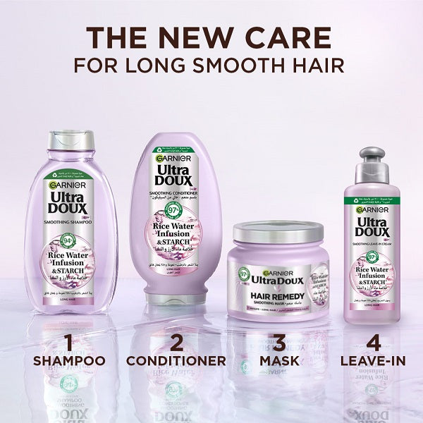 Garnier - Ultra Doux Rice Water Infusion & Starch, Leave In Cream, for Long Hair