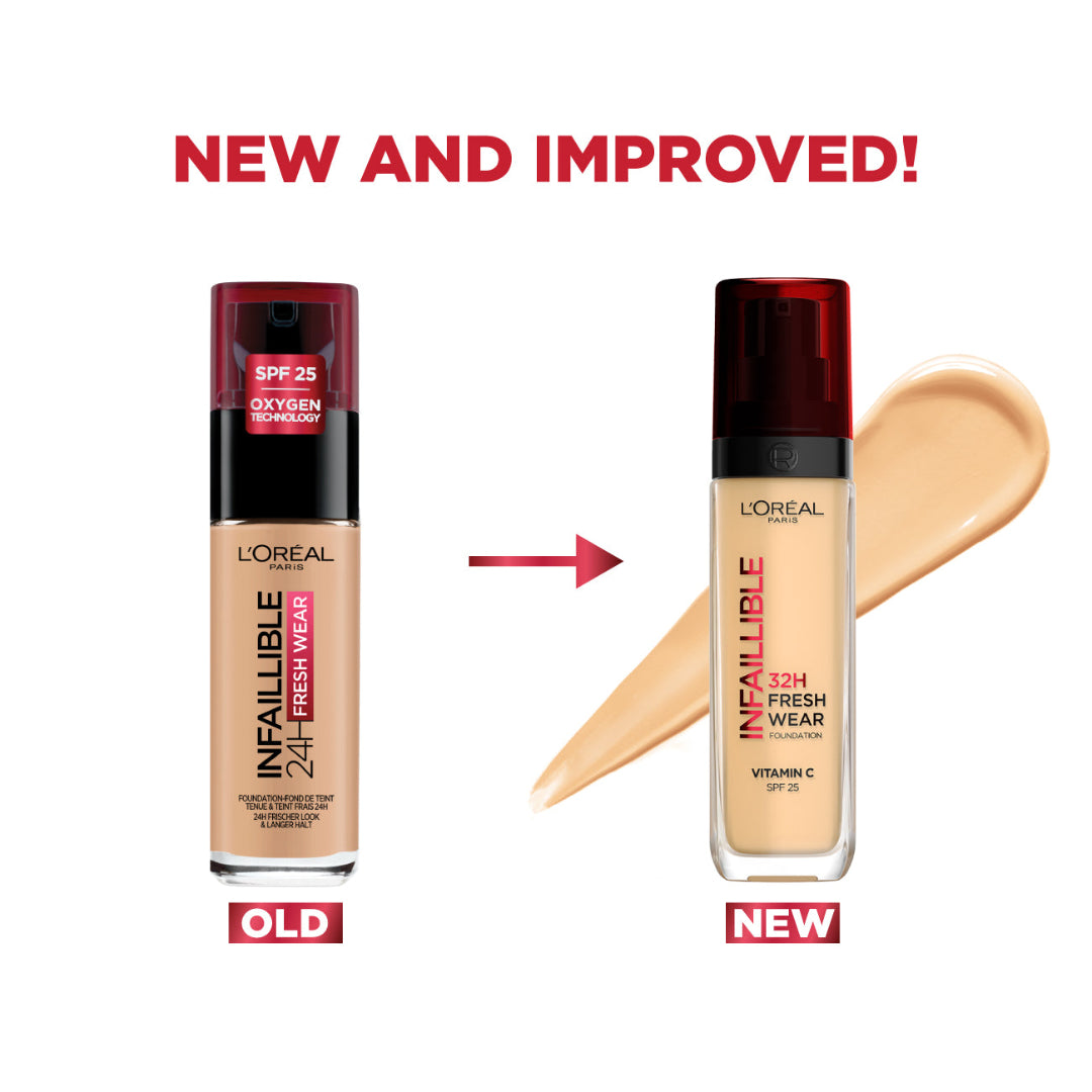 Infaillible Liquid Foundation - Old vs New