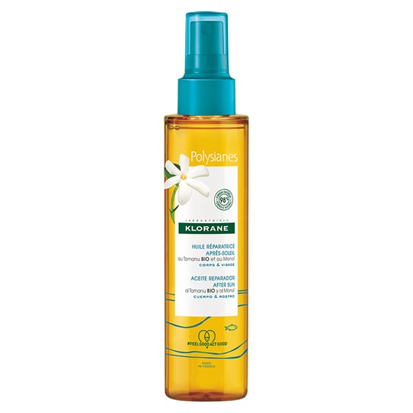 Klorane AFTER SUN REPAIR OIL with organic Tamanu & Monoi Body 150 ml