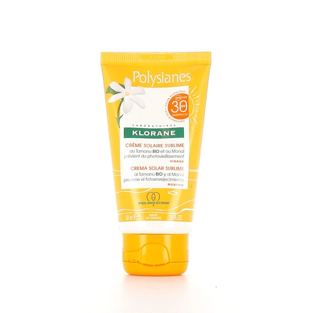Klorane Sublimating Sun Cream SPF 30 with organic Tamanu & Monoi Face 50 ml