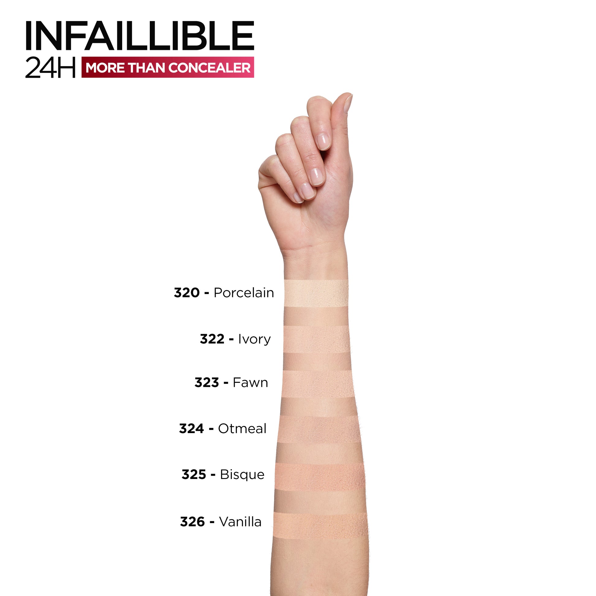 L'Oreal Paris - Infaillible Full Wear Waterproof Concealer Up To 24h Full Coverage-Flawless Matte Finish