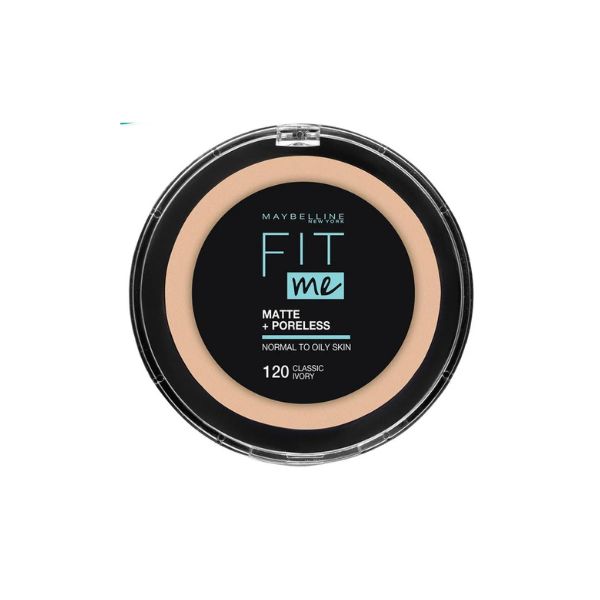 Maybelline New York - Fit Me- Perfect Matte Finish & Poreless Powder that lasts up to 16 hours - 120 Classic Ivory