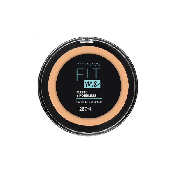 Maybelline New York - Fit Me- Perfect Matte Finish & Poreless Powder that lasts up to 16 hours - 128 Warm Nude