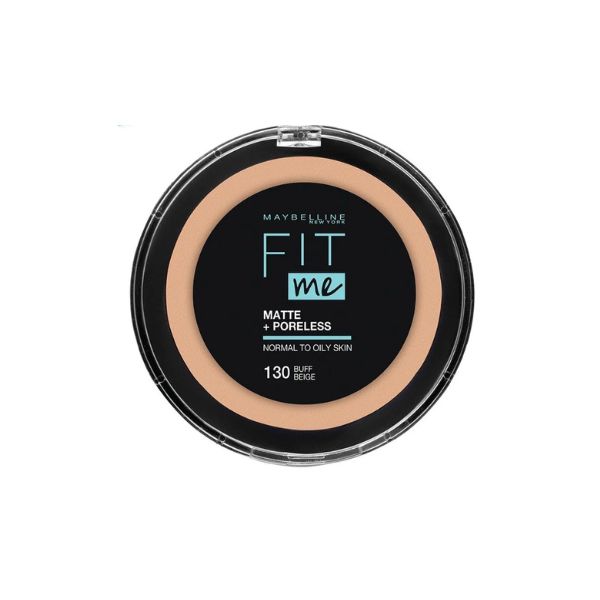 Maybelline New York - Fit Me- Perfect Matte Finish & Poreless Powder that lasts up to 16 hours - 130 Buff Beige 