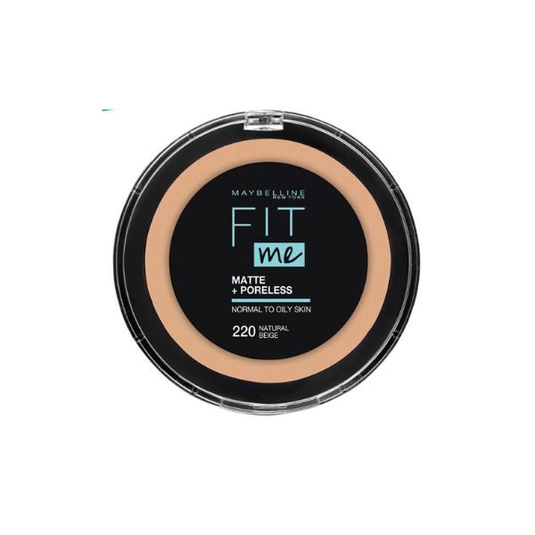 Maybelline New York - Fit Me- Perfect Matte Finish & Poreless Powder that lasts up to 16 hours - 220 Natural Beige