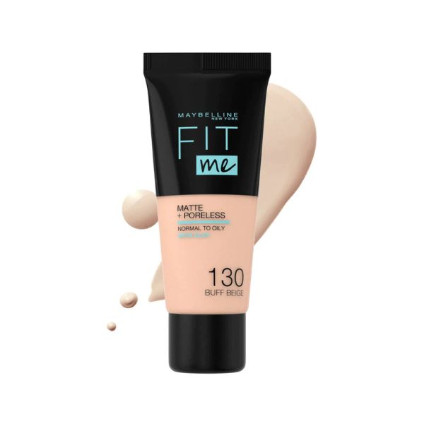 Maybelline New York - Fit Me Matte  Poreless Liquid Foundation Ideal For Normal To Oily Skin - 130 Buff Beige