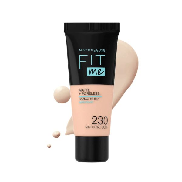 Maybelline New York - Fit Me Matte  Poreless Liquid Foundation Ideal For Normal To Oily Skin - 230 Natural Buff