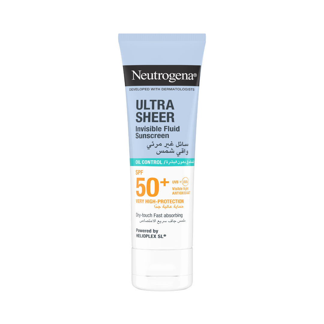 Neutrogena Ultra Sheer Invisible Fluid Sunscreen SPF 50+ Face 50ml for oily and sensitive skin