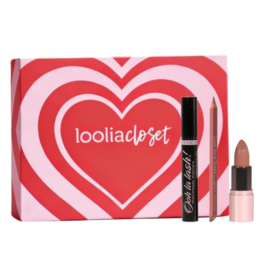 Samoa Cosmetics Mother’s Day Makeup Bundle with Ooh La Lash Mascara, Lipliner and Keep Kissing Lipstick
