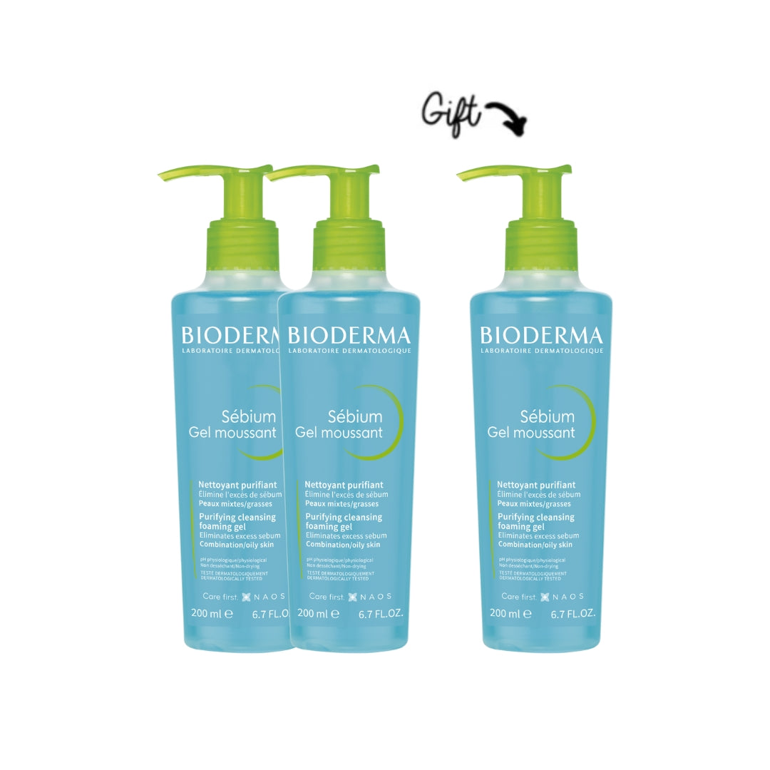 2x Sébium Gel Moussant Nettoyant Purifiant + FREE Full Size