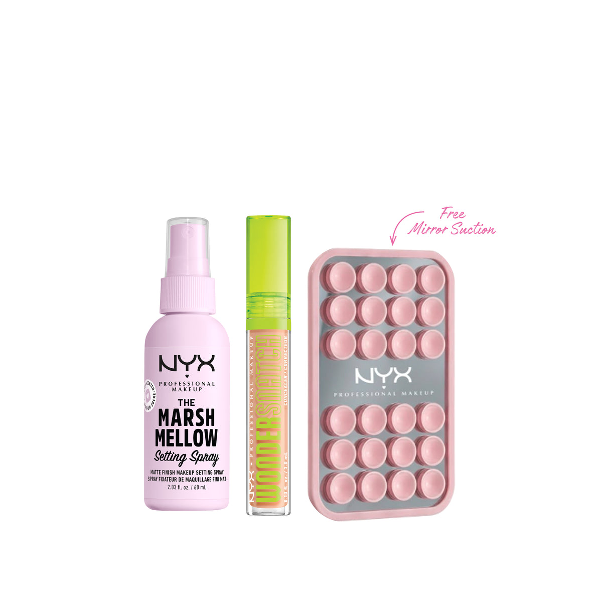 Marshmellow Setting Spray +  Wonder Snatch Concealer + FREE Mirror Suction At 20% OFF