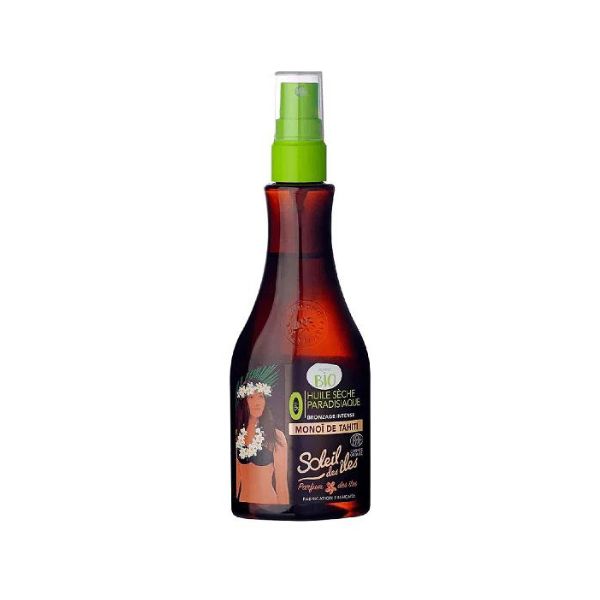 Soleil Des lles -Bio Huile Sèche Paradisiaque Spf 0 - Parfum Des Iles