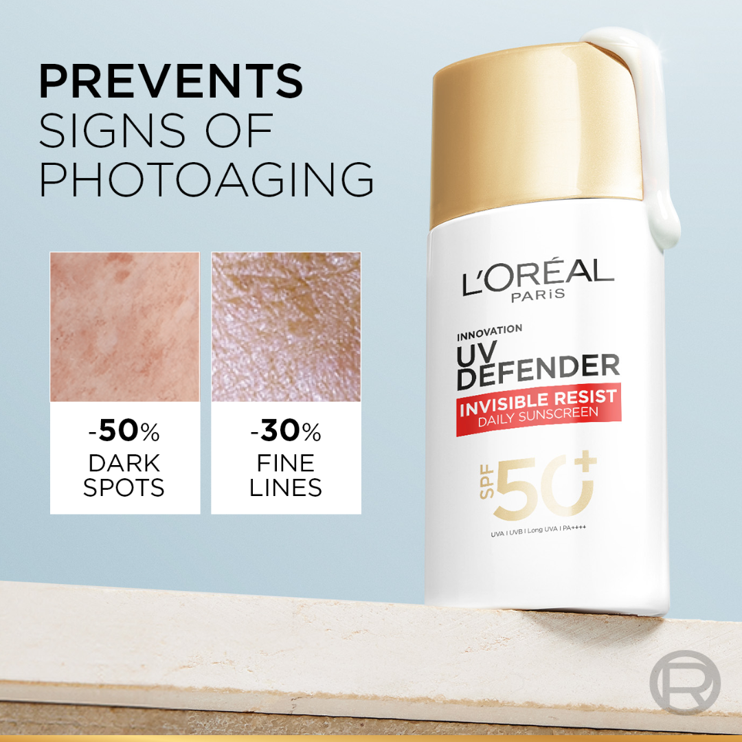 UV Defender Invisible Resist Sunscreen SPF50+ - Benefits