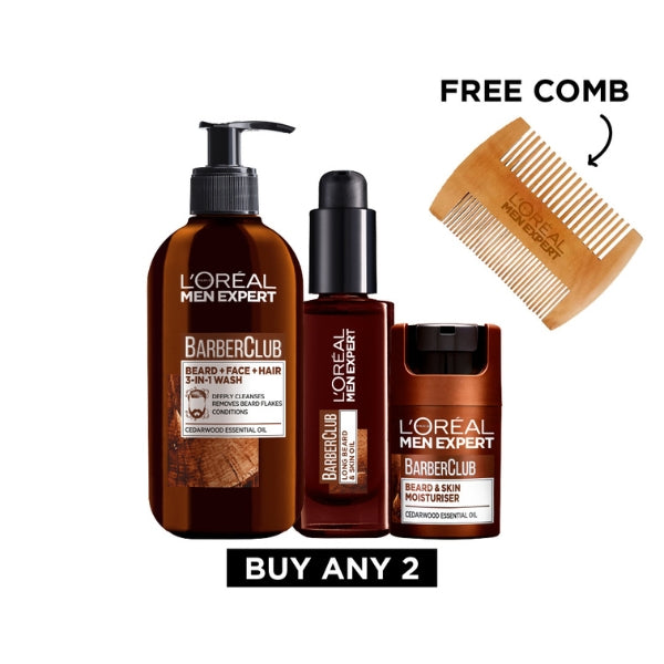 2x Men Expert Barber Club Items + FREE Comb