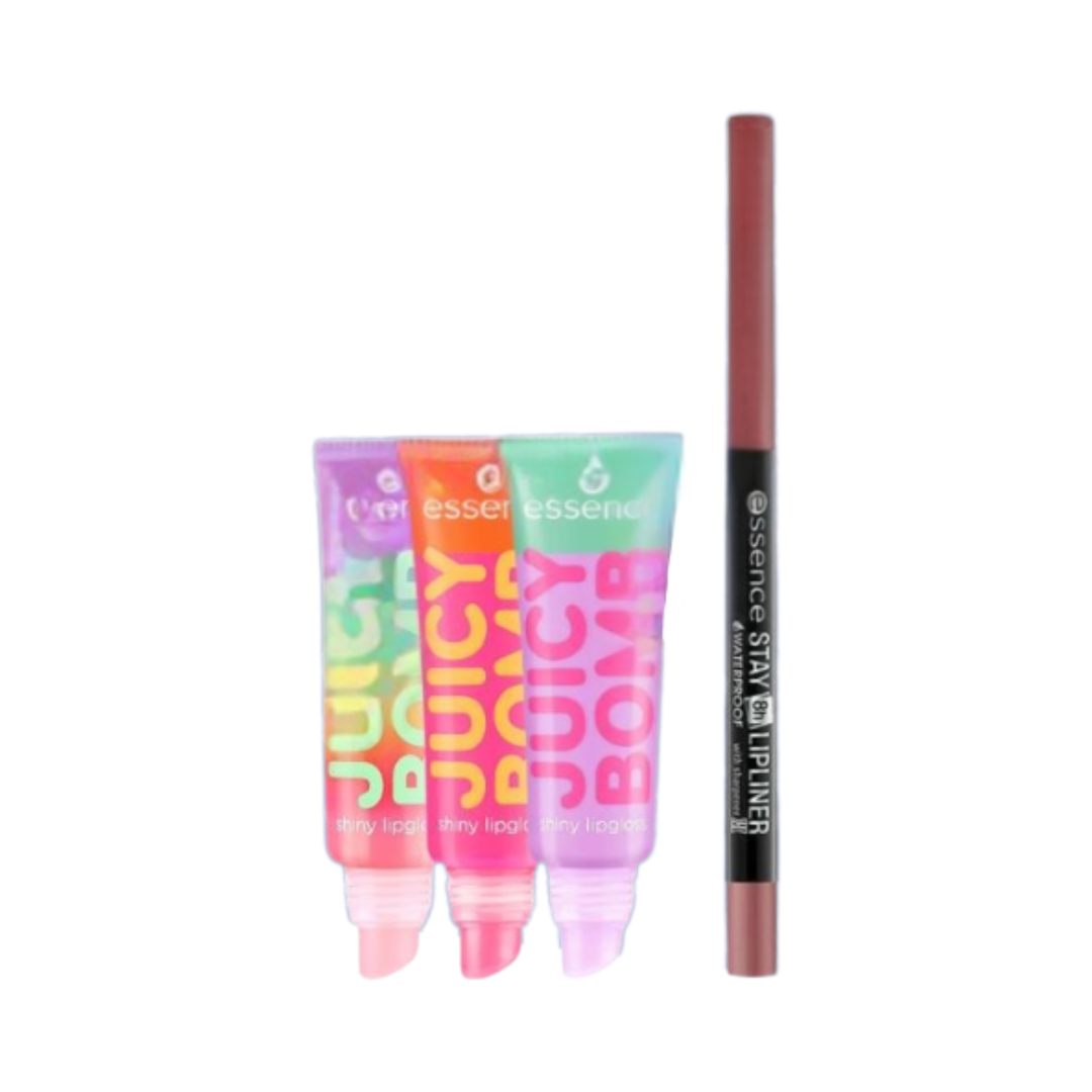 3x Juicy Bomb Lipgloss + 8H Matte Comfort Lipliner At 10% OFF