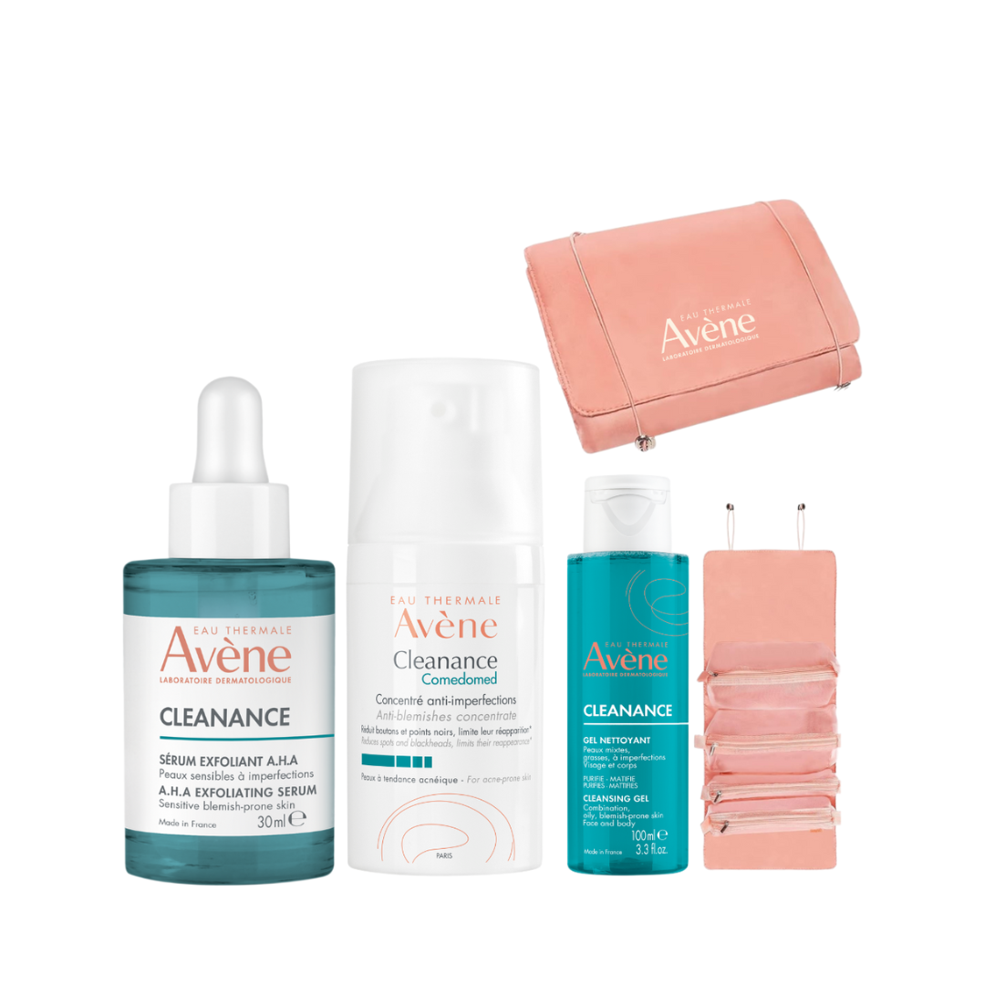 Comedomed Anti-Blemish Concentrate 30 ML + AHA Exfoliating Serum 30 ML + FREE Cleansing Gel 100 ML + Free Pouch