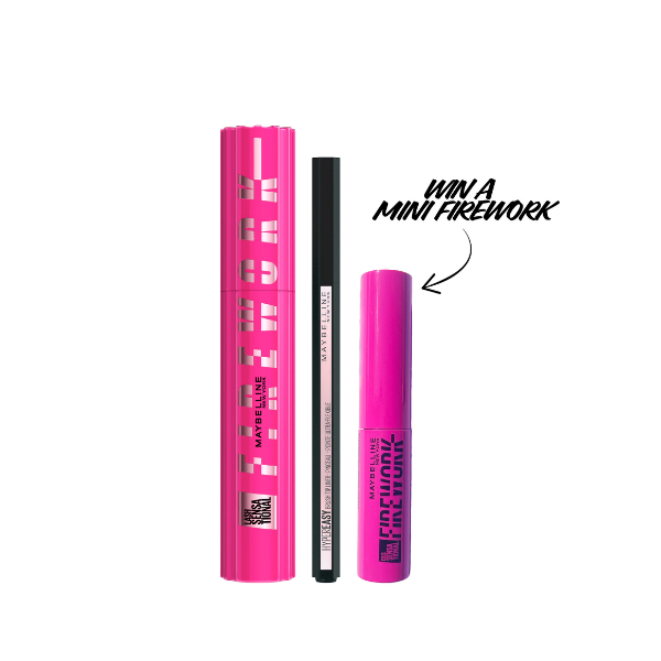 Lash Sensational Firework Mascara + Eyestudio Hyper Easy Liquid Liner Matte-Intense Black + FREE Mini Firework Mascara At 15% OFF
