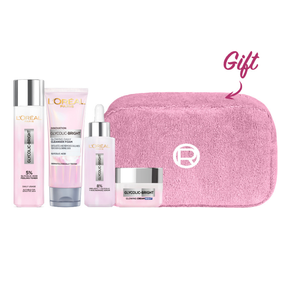 Glycolic Bright Serum + Night Cream + Wash + Toner + FREE Melasyl Pouch At 20% OFF