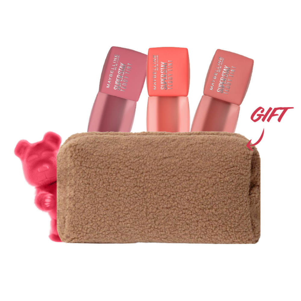 3x Teddy Tint Lip Tint + FREE Pouch