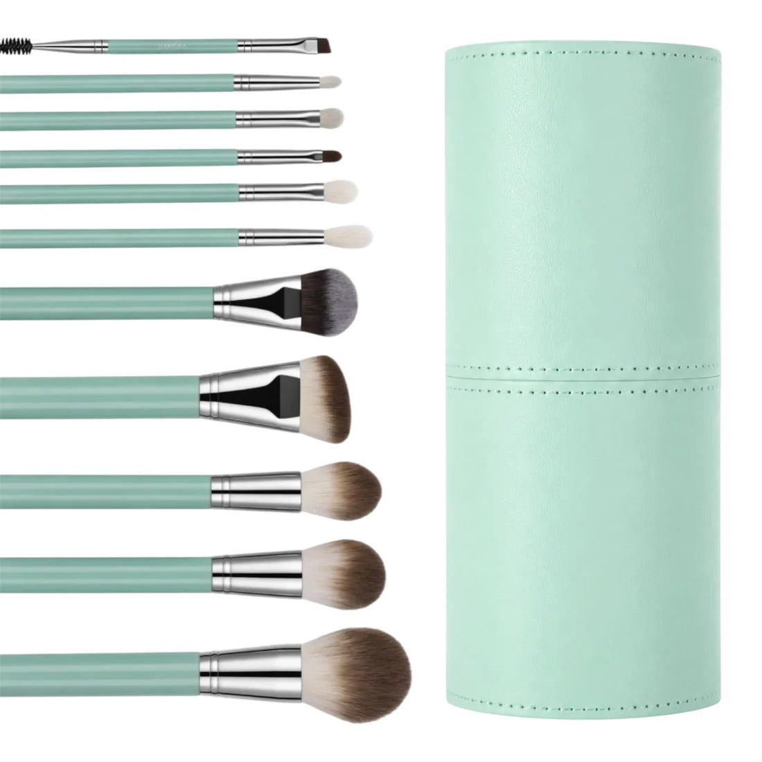 MINT- 11 Piece Brush Set With Holder