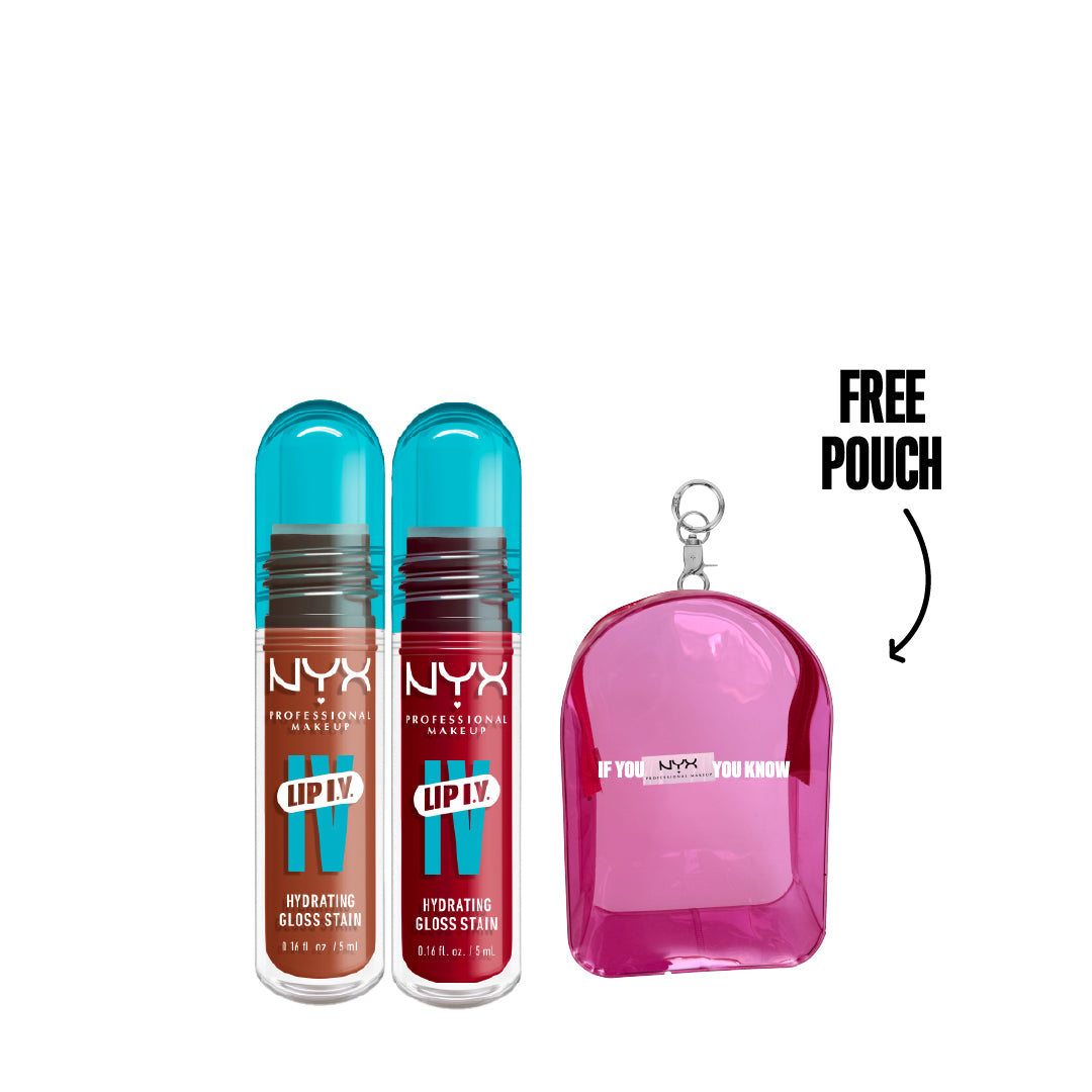 2x Lip IV Hydrating Lip Gloss + FREE Pouch